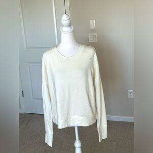 NWOT Sweaty Betty White Cropped Longsleeve  Sweatshirt Size Large